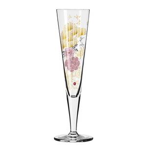 Champagneglas Goldnacht II kristalglas - goudkleurig/zwart/rood