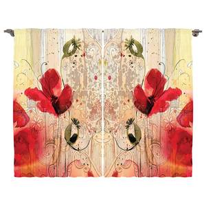 Gordijn Bloemen III (set van 2) polyester - meerdere kleuren - 140 x 175 cm