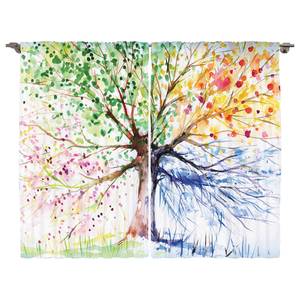 Rideaux Aquarelle (lot de 2) Polyester - Multicolore - 140 x 175 cm