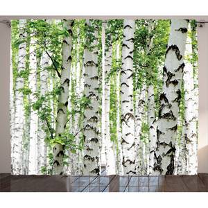 Tenda Foresta VII (set da 2) Poliestere - Bianco / Verde - 140 x 175 cm