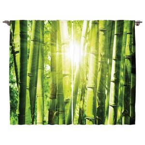 Tenda Bambù (set da 2) Poliestere - Verde pallido / Giallo - 140 x 245 cm