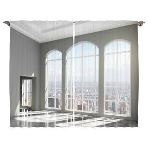 Rideaux Urbain (lot de 2) Polyester - Blanc - 140 x 245 cm