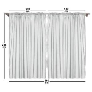 Rideaux Urbain (lot de 2) Polyester - Blanc - 140 x 245 cm