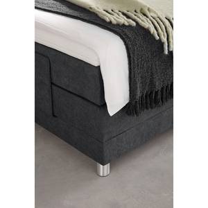 Boxspringbett Talea Chenille TBS: 49 Anthrazitgrau - 120 x 200cm - H2