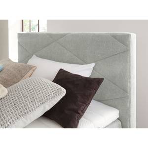 Boxspringbett Talea Chenille TBS: 69 Achatgrau - 120 x 200cm - H2