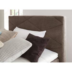 Lit boxspring Talea Tissu Chenille TBS: 4 Marron noisette - 90 x 200cm - D2 souple