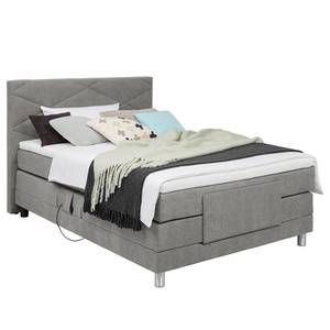 Letto boxspring Talea Ciniglia TBS: 39 grigio argento - 100 x 200cm - H2