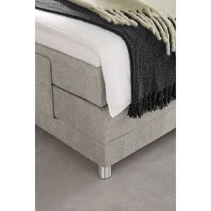 Lit boxspring Talea Tissu Chenille TBS:2 Gris minéral - 90 x 200cm - D2 souple