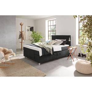 Boxspringbett Talea Chenille TBS: 10 Schwarz - 120 x 200cm - H3