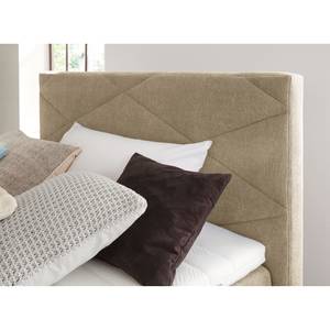 Boxspring Talea Chenille TBS: 12 Grijsbeige - 90 x 200cm - H2 zacht