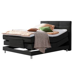 Lit boxspring Matea Tissu Chenille TBS: 10 Noir - 100 x 200cm