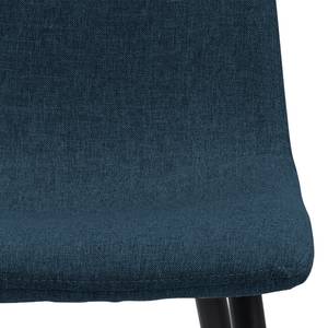Gestoffeerde stoel Sawana (set van 4) Jeansblauw