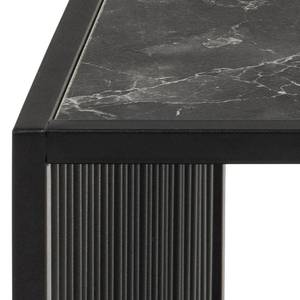 Table basse Mephisto 80 cm Noir - Bois manufacturé - Verre - Métal - 80 x 40 x 80 cm
