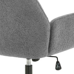 Chaise de bureau Oaklawn Tissu teddy Ora: Gris