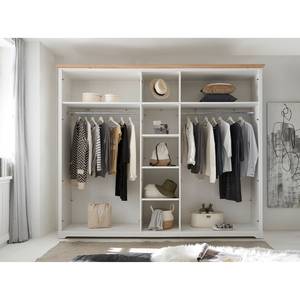 Armoire Mysen Imitation pin blanc - Largeur : 266 cm