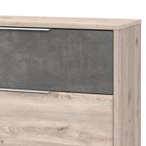 Dressoir Delden Bruin - Grijs - Plaatmateriaal - Metaal - Plastic - 95 x 93 x 42 cm