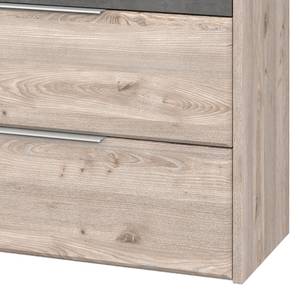 Dressoir Delden Bruin - Grijs - Plaatmateriaal - Metaal - Plastic - 95 x 93 x 42 cm