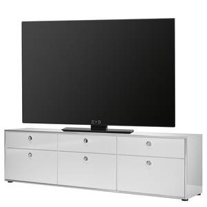 Tv-meubel Infinity hoogglans wit/mat wit - Breedte: 220 cm