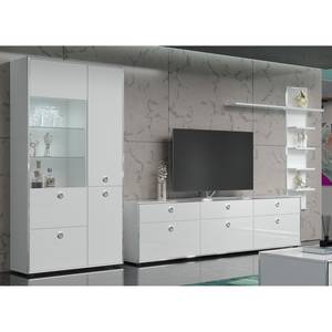 Tv-meubel Infinity hoogglans wit/mat wit - Breedte: 220 cm