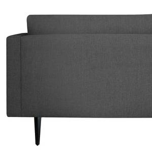 3-Sitzer Sofa Kayena Webstoff Inas: Dunkelgrau - Schwarz