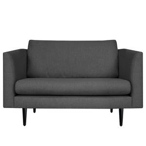 Fauteuil Kayena Tissage à plat - Tissu Inas: Gris foncé - Noir - Sans repose-pieds