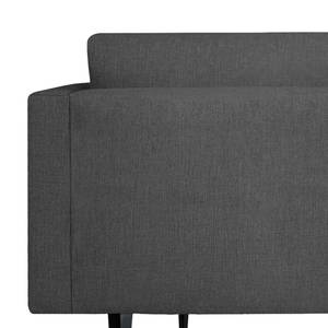 Fauteuil Kayena Tissage à plat - Tissu Inas: Gris foncé - Noir - Sans repose-pieds