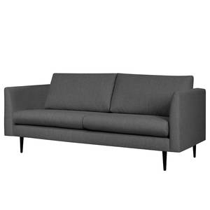 2-Sitzer Sofa Kayena Webstoff Inas: Dunkelgrau - Schwarz