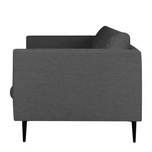 2-Sitzer Sofa Kayena Webstoff Inas: Dunkelgrau - Schwarz