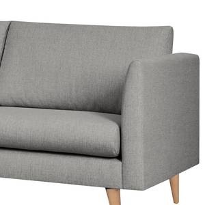 3-Sitzer Sofa Kayena Webstoff Inas: Platin - Buche Hell