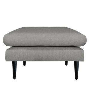 Fauteuil Kayena Tissage à plat - Tissu Inas: Gris platine - Noir - Avec repose-pieds