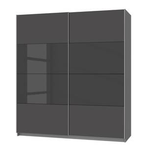 Armoire Meppel Gris brillant / Gris mat