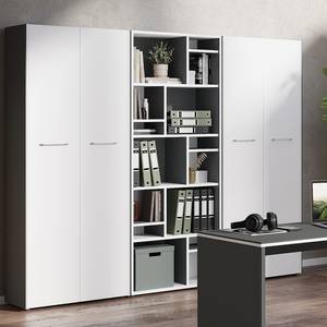 Aktenschrank GW-Pasadena Weiß / Graphit - Höhe: 196 cm