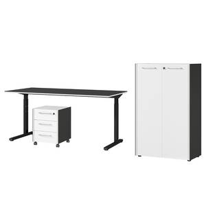 Ensemble de bureau GW-Pasadena IV Graphite / Blanc