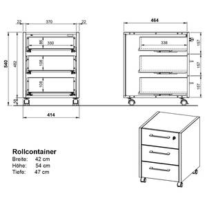 Ensemble de bureau GW-Pasadena IV Graphite / Blanc