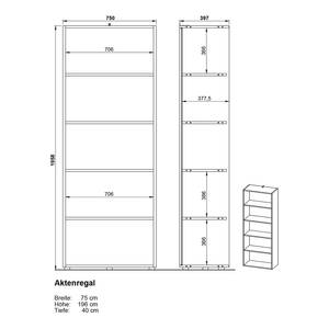 Ensemble de bureau GW-Pasadena II Graphite / Blanc