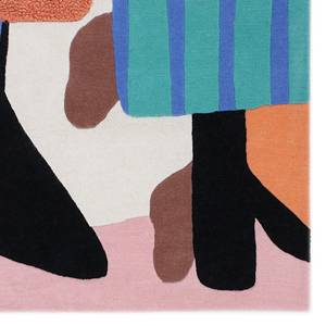 Tappeto Bings Do a little dance Lana vergine - Multicolore - 110 x 110 cm