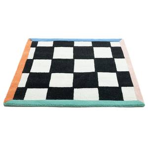 Tapis Bings Check Mate Laine vierge - Noir / Blanc - 110 x 110 cm