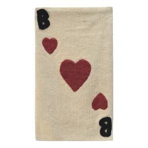 Bademathe Bings Bath Heart of Bings Schurwolle - Beige / Rot - 70 x 70 cm