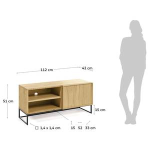 TV-Lowboard Tabora I Echtholzfurnier - Eiche