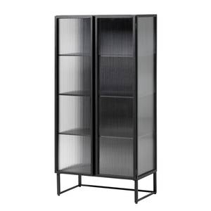 Credenza con vetrina Tete Vetro / Metallo - Nero