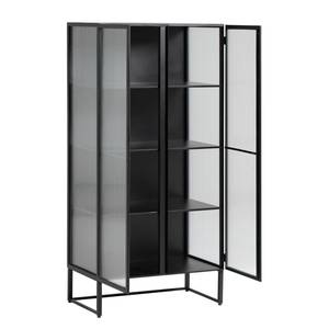 Credenza con vetrina Tete Vetro / Metallo - Nero