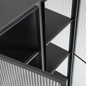 Vitrinenschrank Tete Glas / Metall - Schwarz