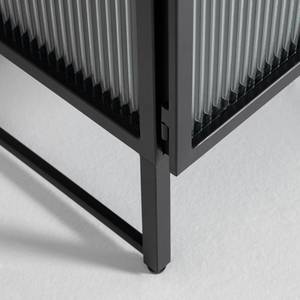 Credenza con vetrina Tete Vetro / Metallo - Nero