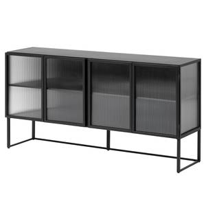 Sideboard Tete Glas / Metall - Schwarz