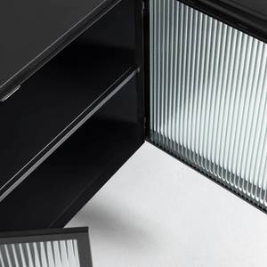 Sideboard Tete Glas / Metall - Schwarz