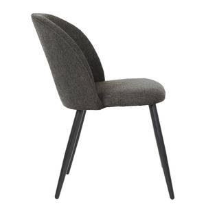 Chaises capitonnées Finnea (lot de 2) Gris foncé