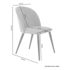 Polsterstuhl Ruxby (2er-Set) Schwarz