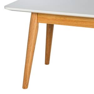 Banc LINDHOLM Blanc / Chêne - Largeur : 160 cm