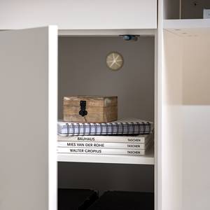 Schreibtisch LINDHOLM 1 Tür 1 Schublade Weiß / Eiche
