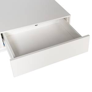Table basse LINDHOLM - 2 tiroirs Blanc / Chêne
